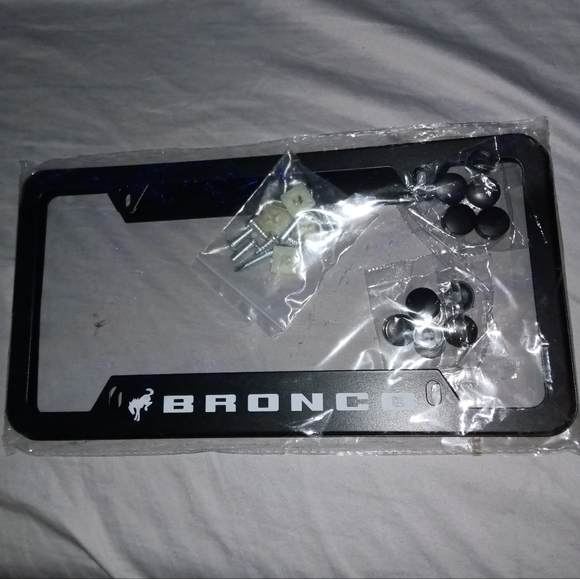 New Black Bronco Plate Frame - Picture 1 of 5